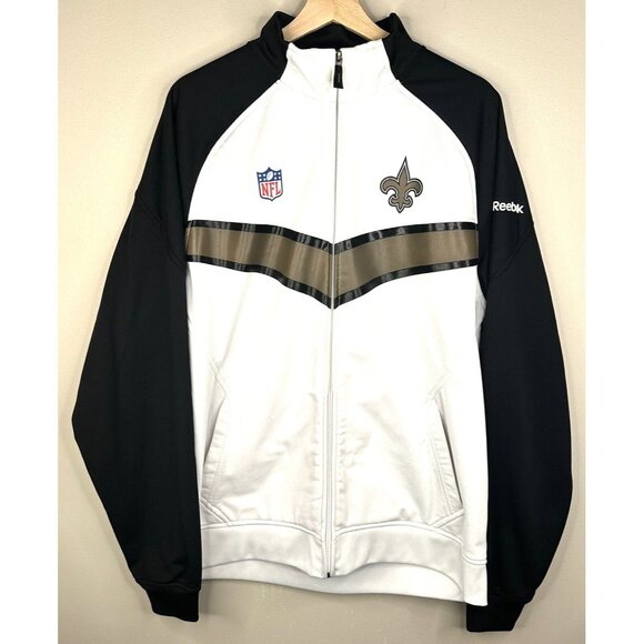 Reebok New Orleans Saints NFL Football Jacket Full-Zip Soft Shell Mens Size L - Picture 1 of 11